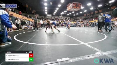 100 lbs Consolation - Alexander Tessneer, Norman Grappling Club vs Cayden Beavers, Harrah Little League Wrestling