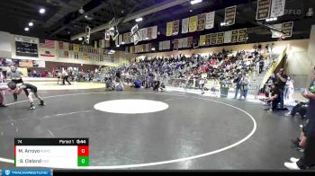 74 lbs Round 1 - Blake Cleland, Hesperia vs Mateo Arroyo, Rancho Bernardo Wrestling Club