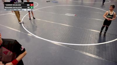 10U - 105 lbs Cons. Semis - Zander Holmlund, Waconia Wrestling Club vs Benjamin Kaiyalethe, Edina Wrestling Association