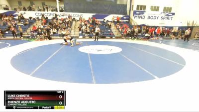 157 lbs Cons. Round 3 - Rhenzo Augusto, Elmhurst College vs Luke Christie, North Central College