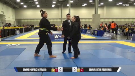 Sewar Sultan Abunuwar vs Tayane Porfírio De Araújo 2025 World Master IBJJF Jiu-Jitsu Championship