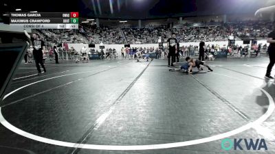 60 lbs Consi Of 4 - Thomas Garcia, Owasso Takedown Club vs Maximus Crawford, Southmoore SaberCats Wrestling
