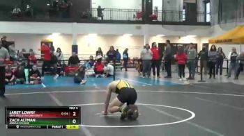 165 lbs Cons. Round 2 - Zach Altman, Adrian College vs Jaret Lowry, Ohio Wesleyan University