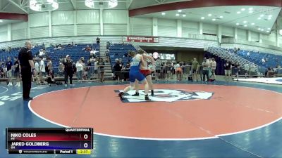 157 lbs Quarterfinal - Niko Coles, MT vs Jared Goldberg, OH