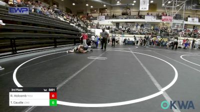 85 lbs 3rd Place - River Holcomb, Tecumseh Youth Wrestling vs Takoda Caudle, Lone Grove Takedown Club