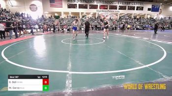 135 lbs Round Of 16 - Brendan Bell, OKWA vs Mathius Garza, Inland Elite Wrestling Club