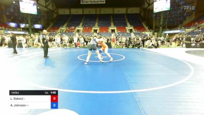 144 lbs Cons 16 #1 - Liriana Rakoci, Illinois vs Annabelle Johnson, Iowa