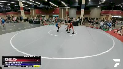 120 lbs Cons. Round 3 - Carson Ota, Spartan Mat Club vs Gonzalo Briceno, The Irish Wrestling Club