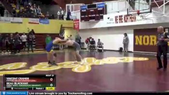 149 lbs Champ. Round 1 - Vincent Cramer, Eastern Oregon University (Ore.) vs Beau Blackham, Embry-Riddle Aeronautical University (Ariz.)