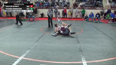 135_B lbs Round Of 16 - Waylon Burritt, Bradford vs Ryhder Obenrader, Reynolds