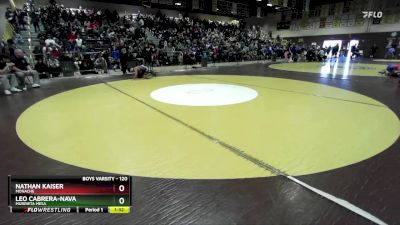 120 lbs Champ. Round 2 - Leo Cabrera-Nava, Murrieta Mesa vs Nathan Kaiser, Monache