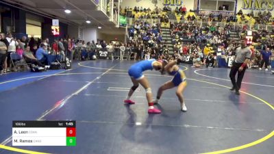 106 lbs Round Of 16 - Alison Leon, Connellsville vs Malia Ramos, Canon-McMillan