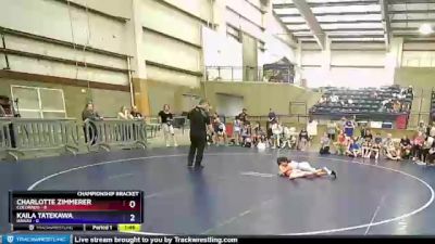 87 lbs Cross Bracket (8 Team) - Charlotte Zimmerer, Colorado vs Kaila Tatekawa, Hawaii