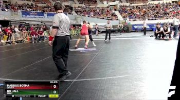 D1-215 lbs Cons. Round 3 - Maddux Botma, Liberty vs Bo Hall, Perry