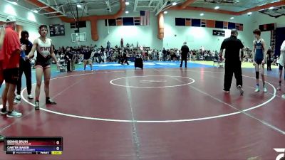 125 lbs Cons. Semi - Carter Baker, Caliber Wrestling Academy vs Dennis Bruin, Grizzly Wrestling Club