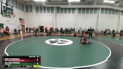 132 lbs Cons. Round 2 - RyLynn Cowan, Wyoming vs Logan Brome, Cowboy Kids Wrestling Club