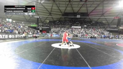 Boys 2A 285 lbs Champ. Round 1 - Alexander Barreras, Prosser vs Samuel Henderson, Ellensburg