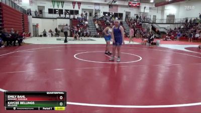 190 lbs Quarterfinal - Kaycee Bellings, Bellevue vs Emily Bahl, Wahlert, Dubuque