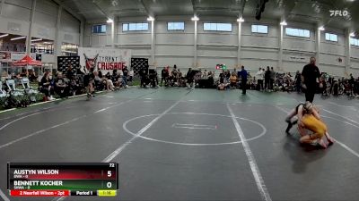 72 lbs Round 6 (10 Team) - Austyn Wilson, DWA vs Bennett Kocher, SHWA