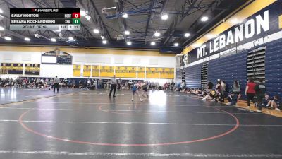 130 lbs Round Of 16 - Sally Horton, North Allegheny vs Breana Kochanowski, Shaler Area