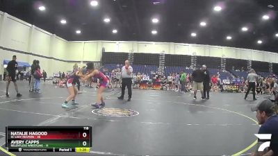 118 lbs Round 3 (4 Team) - Natalie Hagood, SC Lady Reapers vs Avery Capps, Relentless Wrestling