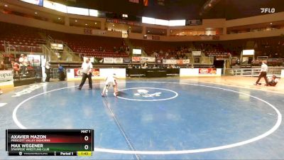 83 lbs Champ. Round 2 - Max Wegener, Stampede Wrestling Club vs Axavier Mazon, Prescott Valley Bighorns