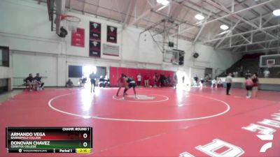 165 lbs Champ. Round 1 - Armando Vega, Bakersfield College vs Donovan Chavez, Cerritos College