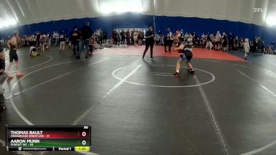 96 lbs Round 3 (3 Team) - Aaron Munn, Pursuit WC vs Thomas Bault, Crossroads Wrestling