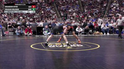 160 lbs Semifinal - Brandon Byrd, Cathedral Prep vs Reagan Milheim, Warrior Run