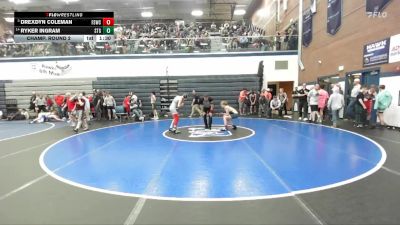 102 lbs Champ. Round 2 - Drexdyn Coleman, Fighting Squirrels Wrestling Club vs Ryker Ingram, Small Town Grims