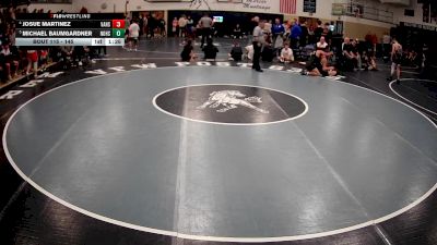 145 lbs Quarterfinal - Michael Baumgardner, Northwestern Hs vs Josue Martinez, Valley Hs
