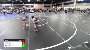 106 lbs Round Of 16 - Jack Albright, Iron Eagles WC vs Madden Sandoval, Cowa