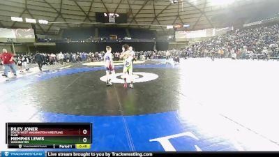 92 lbs Champ. Round 2 - Riley Joner, South West Washington Wrestling Club vs Memphis Lewis, Washington