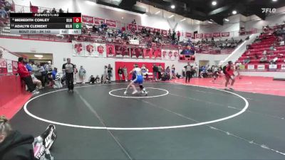 JH 145 lbs Cons. Round 3 - Meredith Conley, Bixby JH vs Adalyn Clement, Noble JH