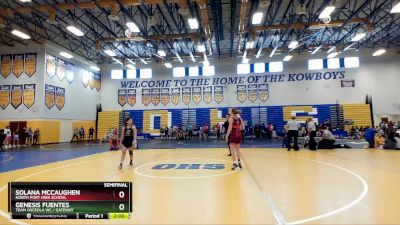 130 lbs Semifinal - Genesis Fuentes, Team Osceola WC / Gateway vs Solana McCaughen, North Port High School