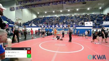 96 lbs Quarterfinal - Blaine Derryberry, Lions Wrestling Academy vs Brenden (Sj) Wilson, Shelton Wrestling Academy