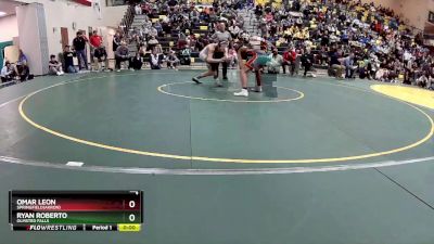 144 lbs 5th Place Match - Omar Leon, SPRINGFIELD(Akron) vs Ryan Roberto, OLMSTED FALLS