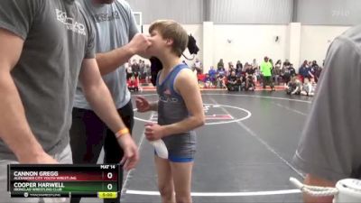 85 lbs Champ. Round 1 - Cooper Harwell, Ironclad Wrestling Club vs Cannon Gregg, Alexander City Youth Wrestling