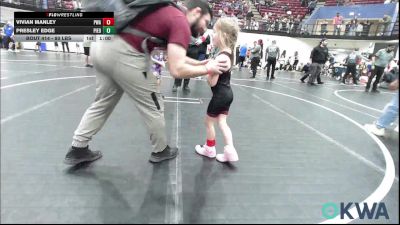 40 lbs Semifinal - Vivian Manley, Perry Wrestling Academy vs Presley Edge, Piedmont