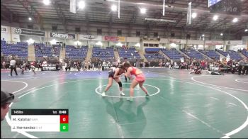 145 lbs Consolation - Marieda Kalahar, Rapid City Cobblers vs Joselin Hernandez, G-Style WC