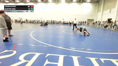 110 lbs Rr Rnd 1 - Logan Myers, Indiana Outlaws Green - EL vs Sawyer Akel, Ohio Gold - EL