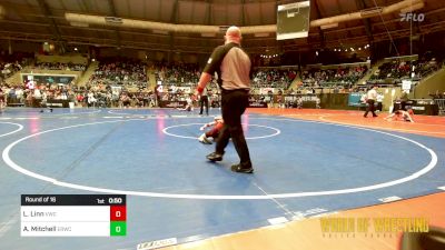 46 lbs Round Of 16 - Lilliana Linn, Viking Wrestling Club vs Azayla Mitchell, El Reno Wrestling Club