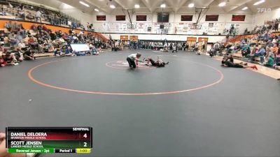 84 lbs Semifinal - Scott Jensen, Lander Middle School vs Daniel DeLoera, Riverton Middle School