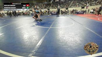 96 lbs Consi Of 8 #1 - Waylon Wright, Weatherford Youth Wrestling vs Wheston Moudy, Division Bell Wrestling