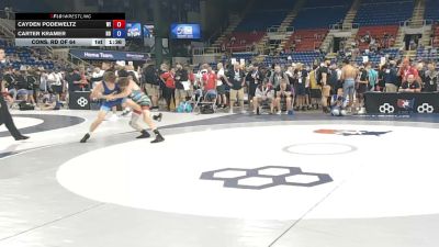 100 lbs Cons. Rd Of 64 - Cayden Podeweltz, Wisconsin vs Carter Kramer, North Dakota