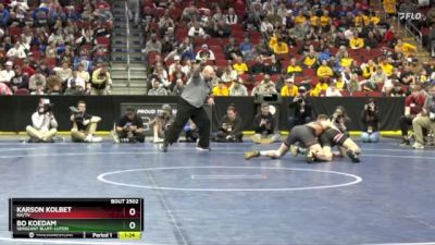 2A-157 lbs Semifinal - Karson Kolbet, NH/TV vs Bo Koedam, Sergeant Bluff-Luton