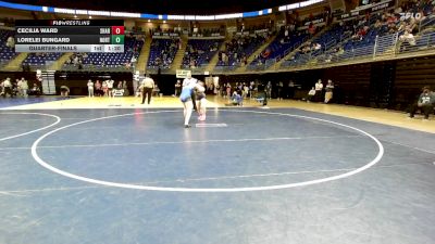 142 lbs Quarterfinal - Cecilia Ward, Sharpsville vs Lorelei Bungard, North Allegheny