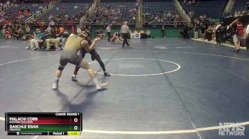 3A 126 lbs Champ. Round 1 - Malachi Cobb, Eastern Guilford vs Daschle Egan, Croatan