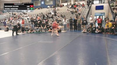 100 lbs Cons. Sub-quarters - Daniel Webster, Newberg Mat Club vs Beckham Jacobs, Lander Legacy Wrestling Club