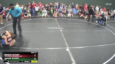 85 lbs Cons. Round 1 - Samuel Blundy, JET vs Bryson Victory, Summerville Takedown Club